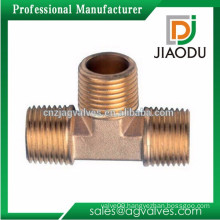 made in china high quality 3 way or 4 way brass hydraulic pipe fitting tee